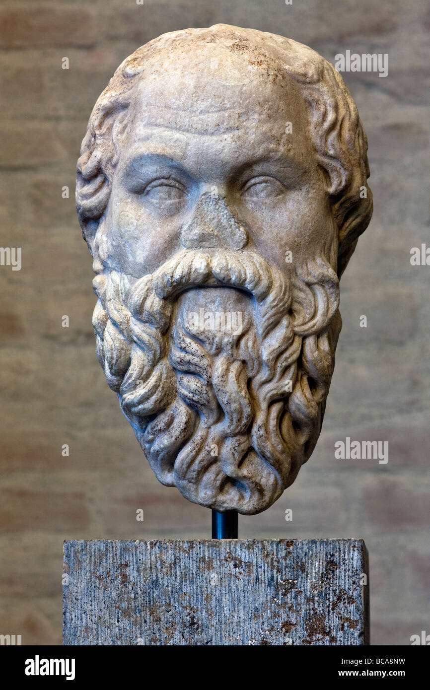 Portrait (type B) du philosophe grec Socrate. Voir la description pour plus d'info. Banque D'Images