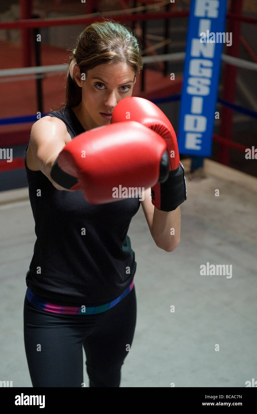 Boxer de sport à la formation Banque D'Images