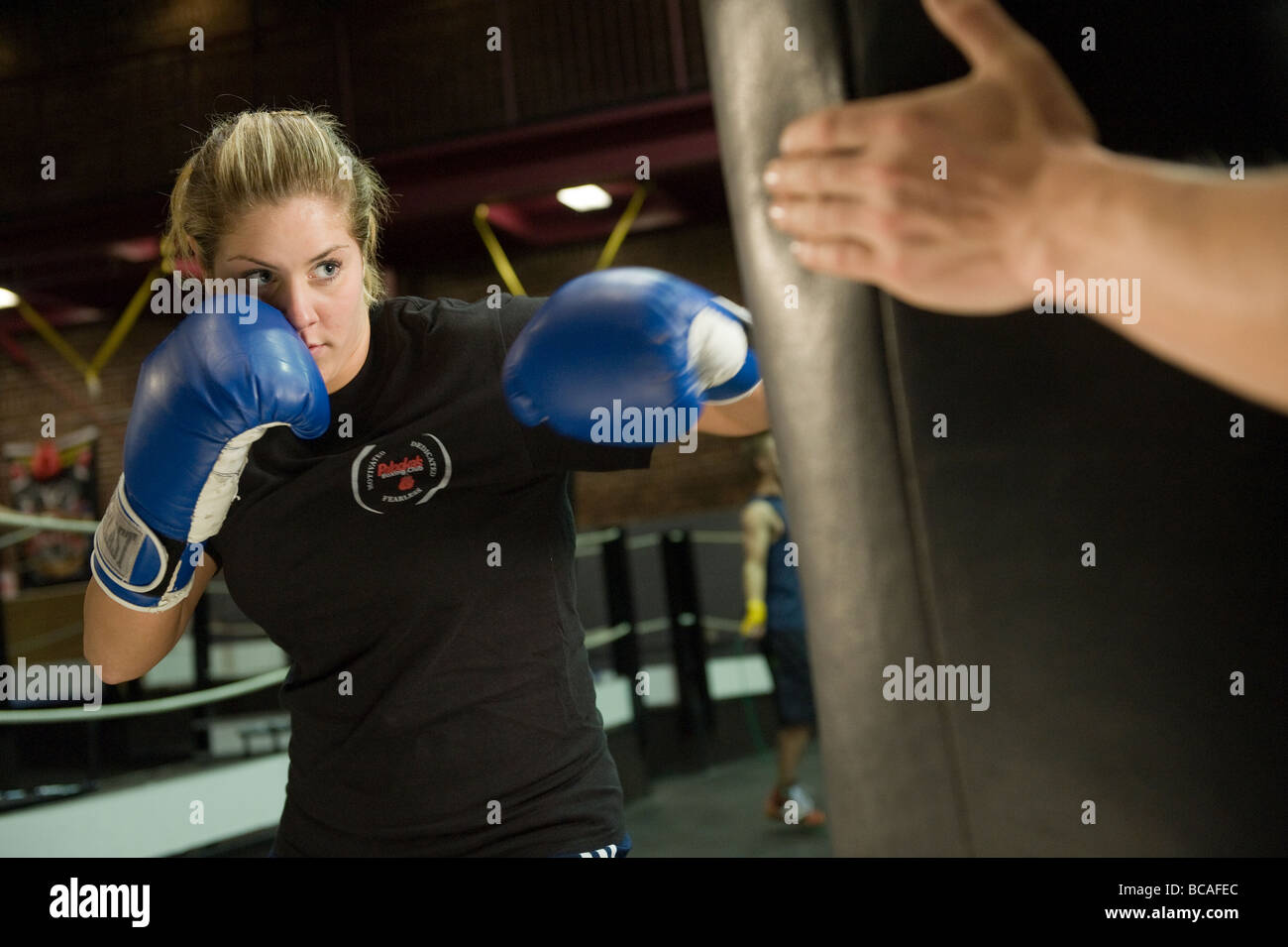 Boxer de sport à la formation Banque D'Images