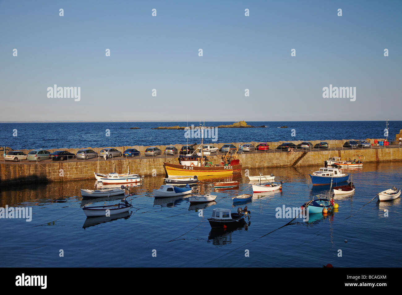 Port Mousehole Mousehole, Cornwall, England, UK, Banque D'Images