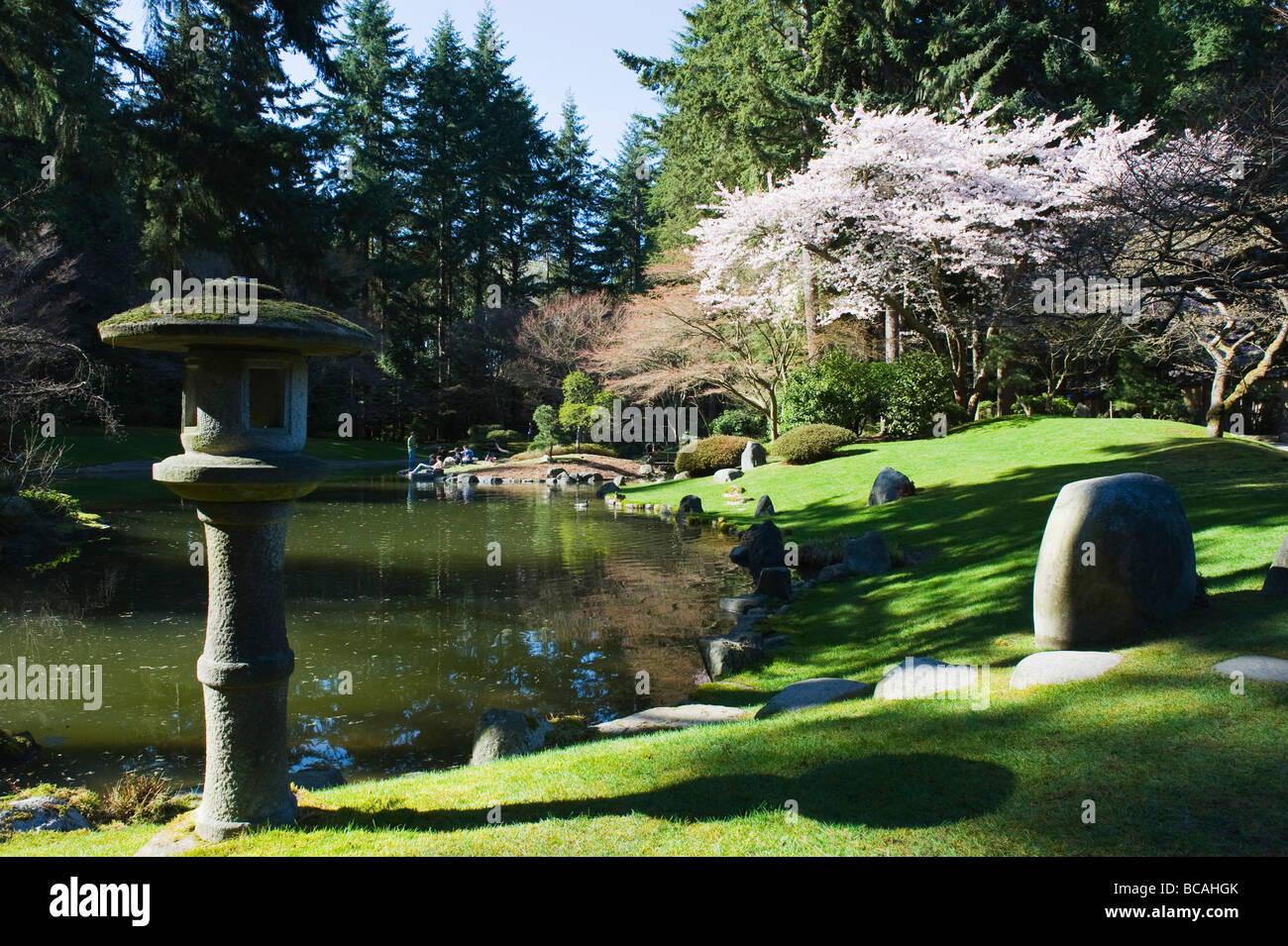 Nitobe Memorial Garden japonais sur le campus de l'Université University of British Columbia Vancouver British Columbia Canada Banque D'Images