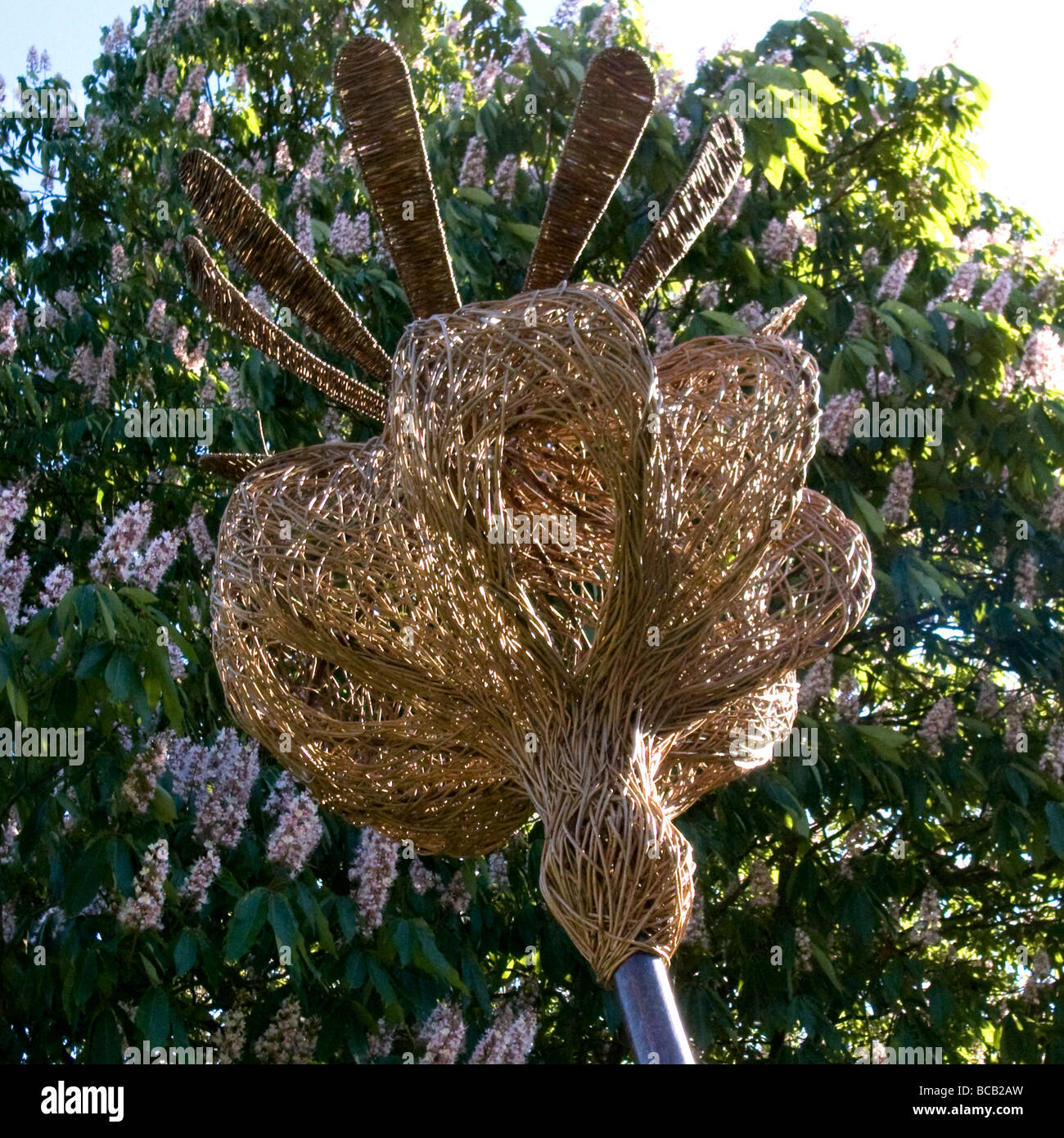 Sculpture en osier - Royal Botanic Gardens, Kew, Richmond, Surrey Banque D'Images