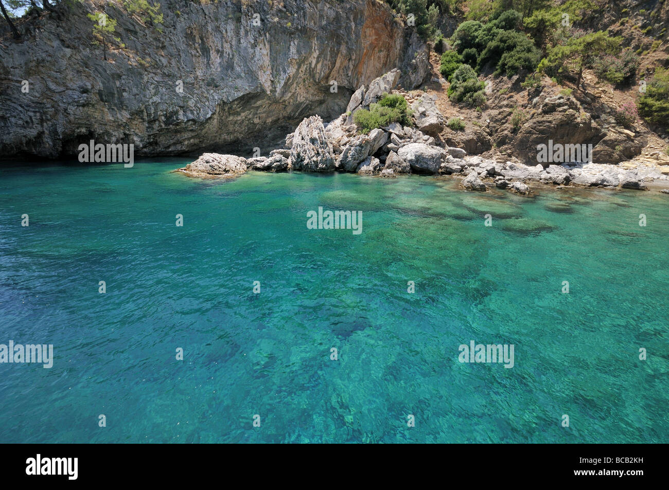 Mer et littoral sauvage dans le sud de la Turquie, sur la mer Egée, l'Europe holidays Banque D'Images