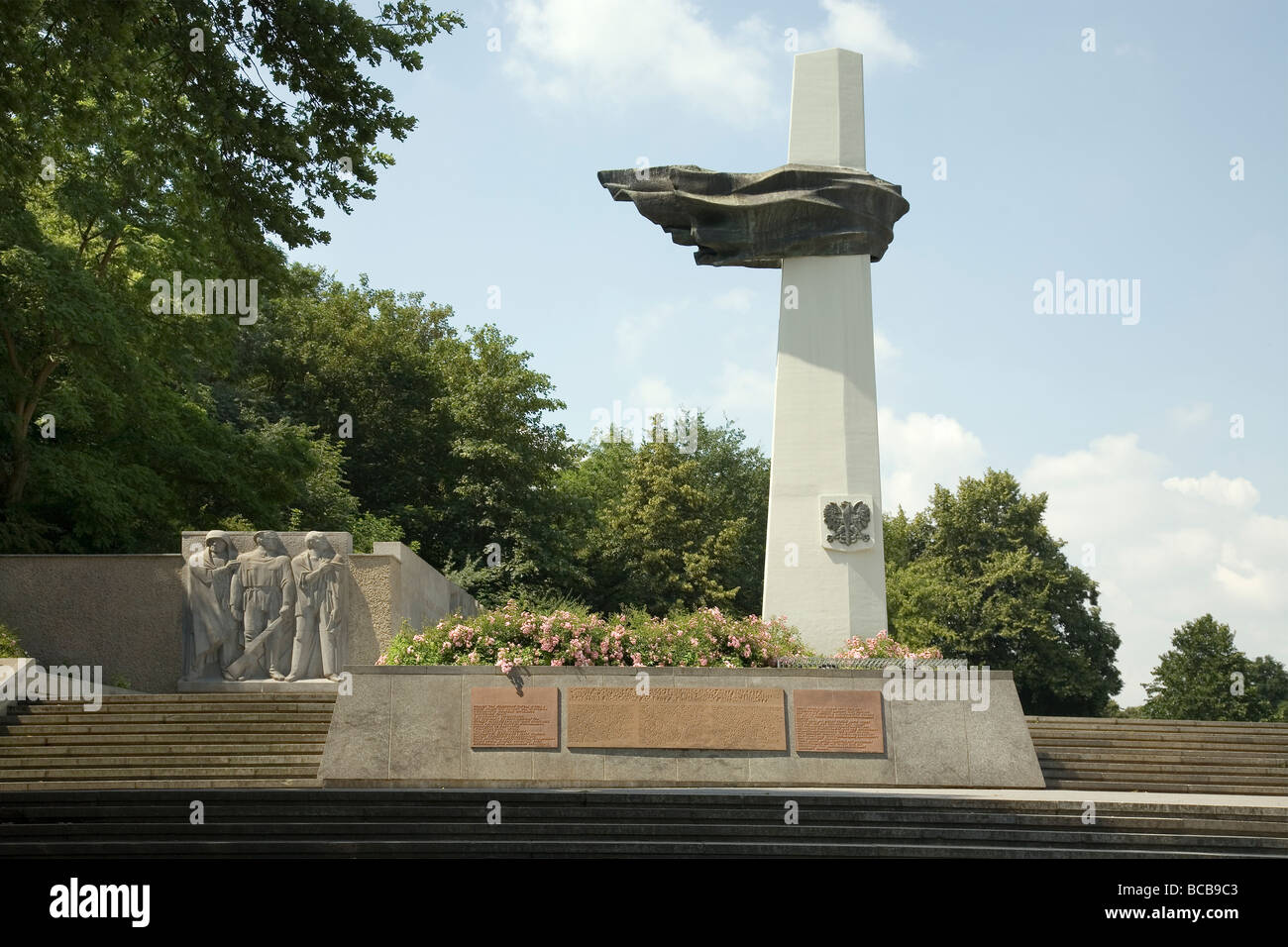 Friedrichshain, Berlin, Allemagne - Monument aux soldats polonais et allemands fascistes Anti Banque D'Images