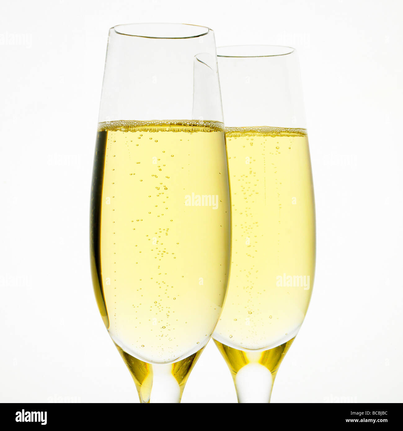Flûtes à champagne, verres de champagne, champagne, Banque D'Images