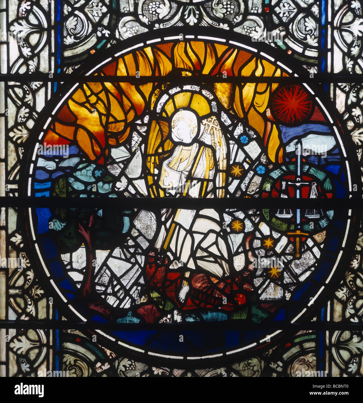 St Michel et le dragon de York Minster Banque D'Images