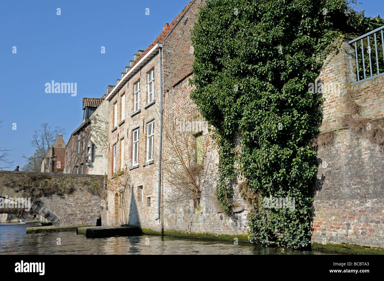 Vue sur la ville médiévale de Bruges, Belgique. Banque D'Images