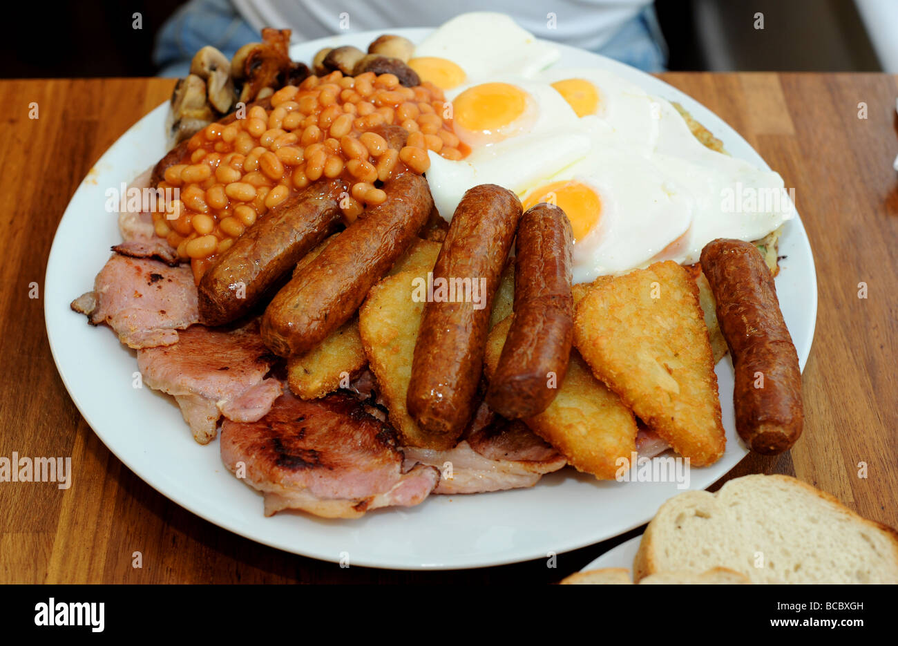 Un petit-déjeuner anglais complet géant Banque D'Images