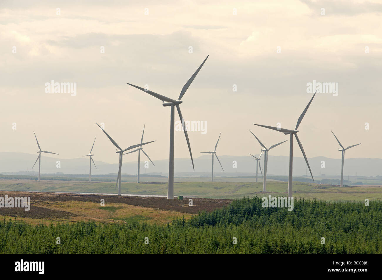 Wind Farm, en Écosse. Banque D'Images