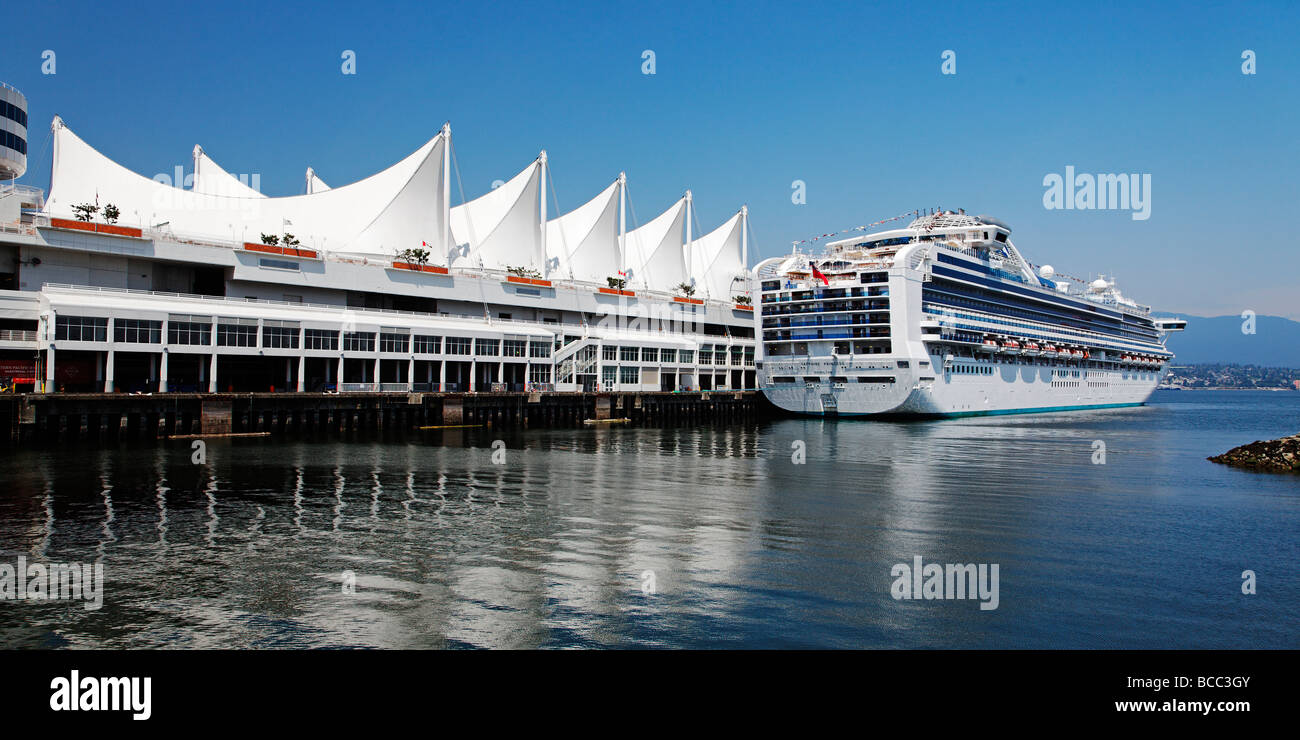 Port de Vancouver Cruise Ship Canada Amérique du Nord Banque D'Images