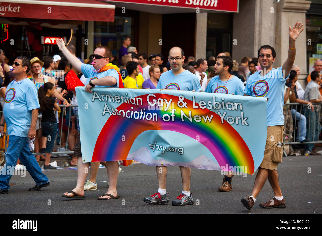 Les Arméniens dans la Gay Pride Parade 2009 à New York City Banque D'Images