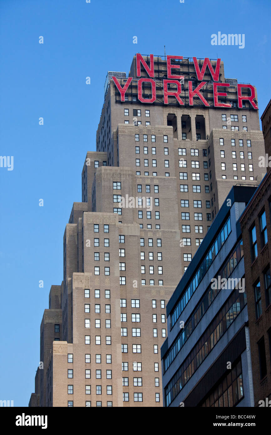New Yorker Building à Manhattan New York Banque D'Images