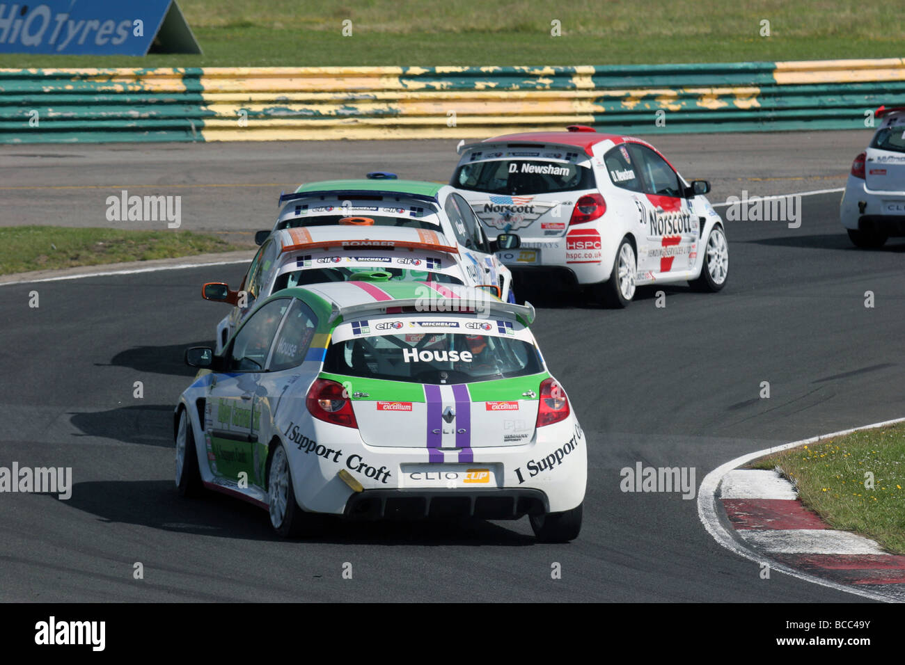 Phil House, ELF Renault Clio Cup est le premier ministre du Royaume-Uni, Croft, circuit 2009. Banque D'Images