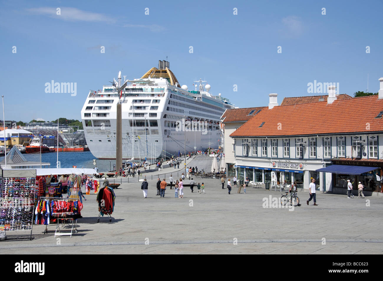 P&O Cruise Oceana Navire amarré au Waterfront, Stavanger, Rogaland, Banque D'Images
