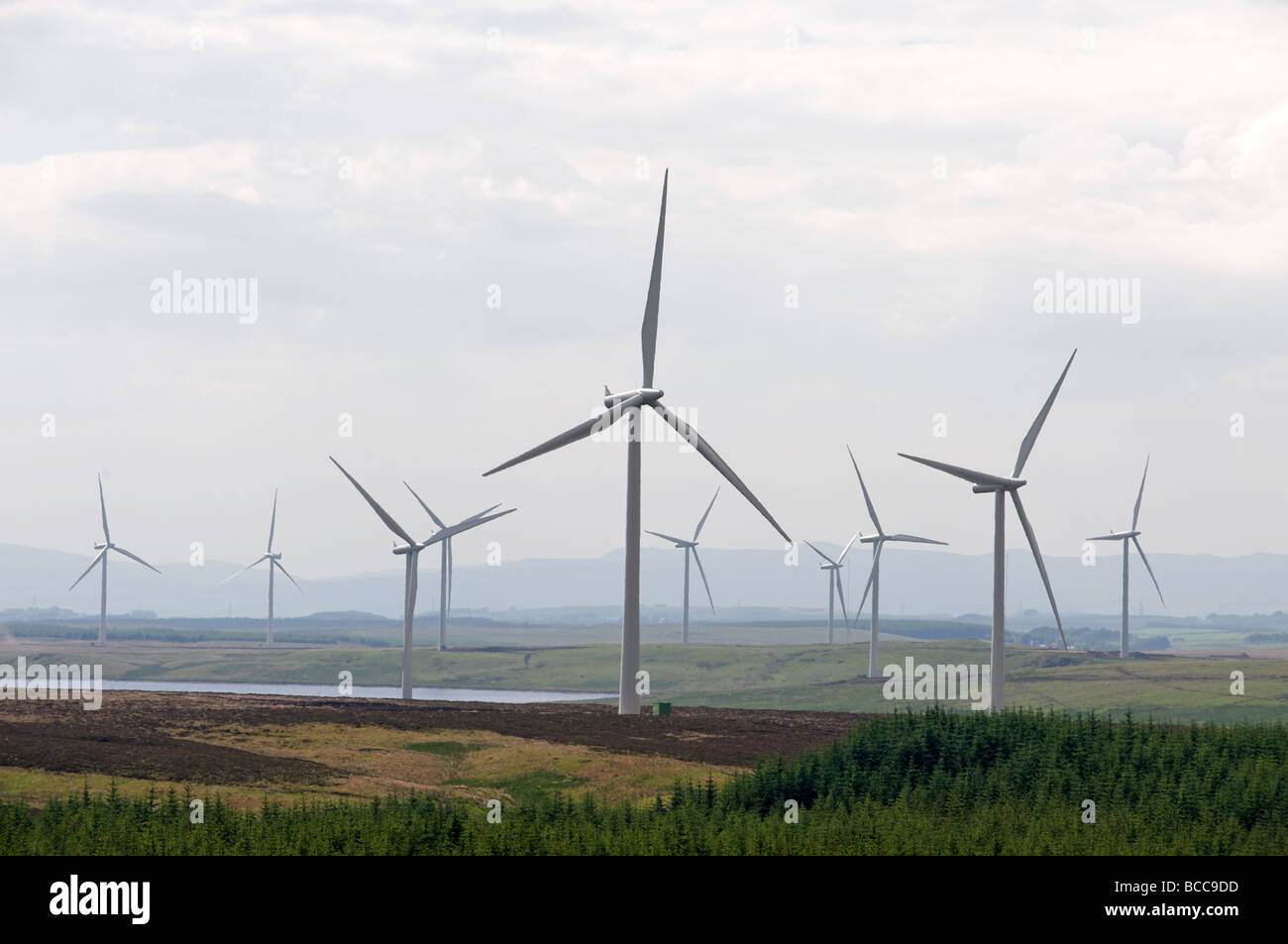 Wind Farm, en Écosse. Banque D'Images