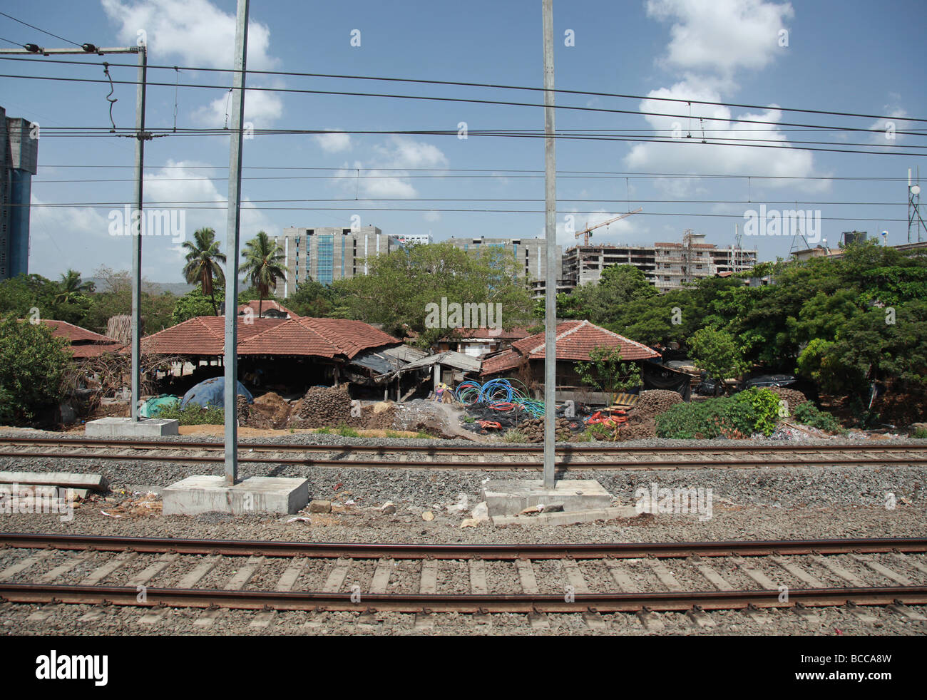 Réseau ferroviaire, Mumbai Inde Banque D'Images