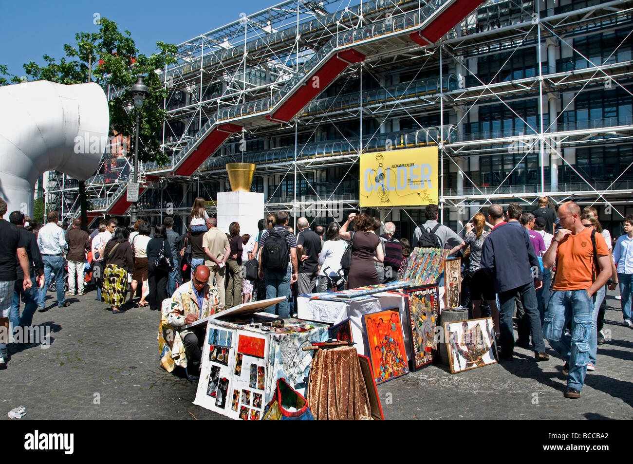 Centre Pompidou Musée Beaubourg France Paris Art Banque D'Images