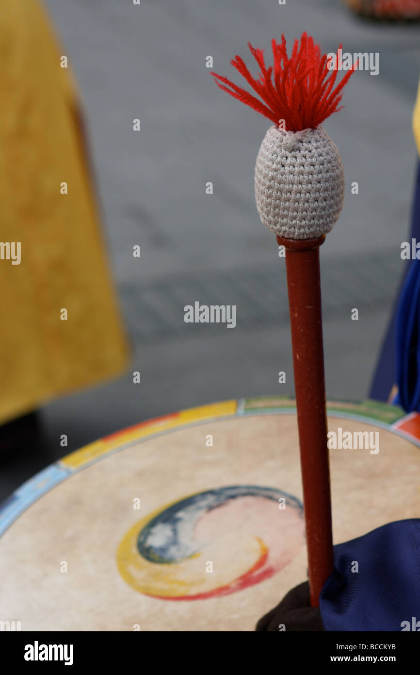 Tambour du coréen traditionnel royal parade Banque D'Images