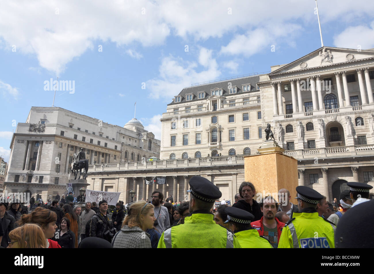 G20 des manifestations dans la ville de Londres Banque D'Images
