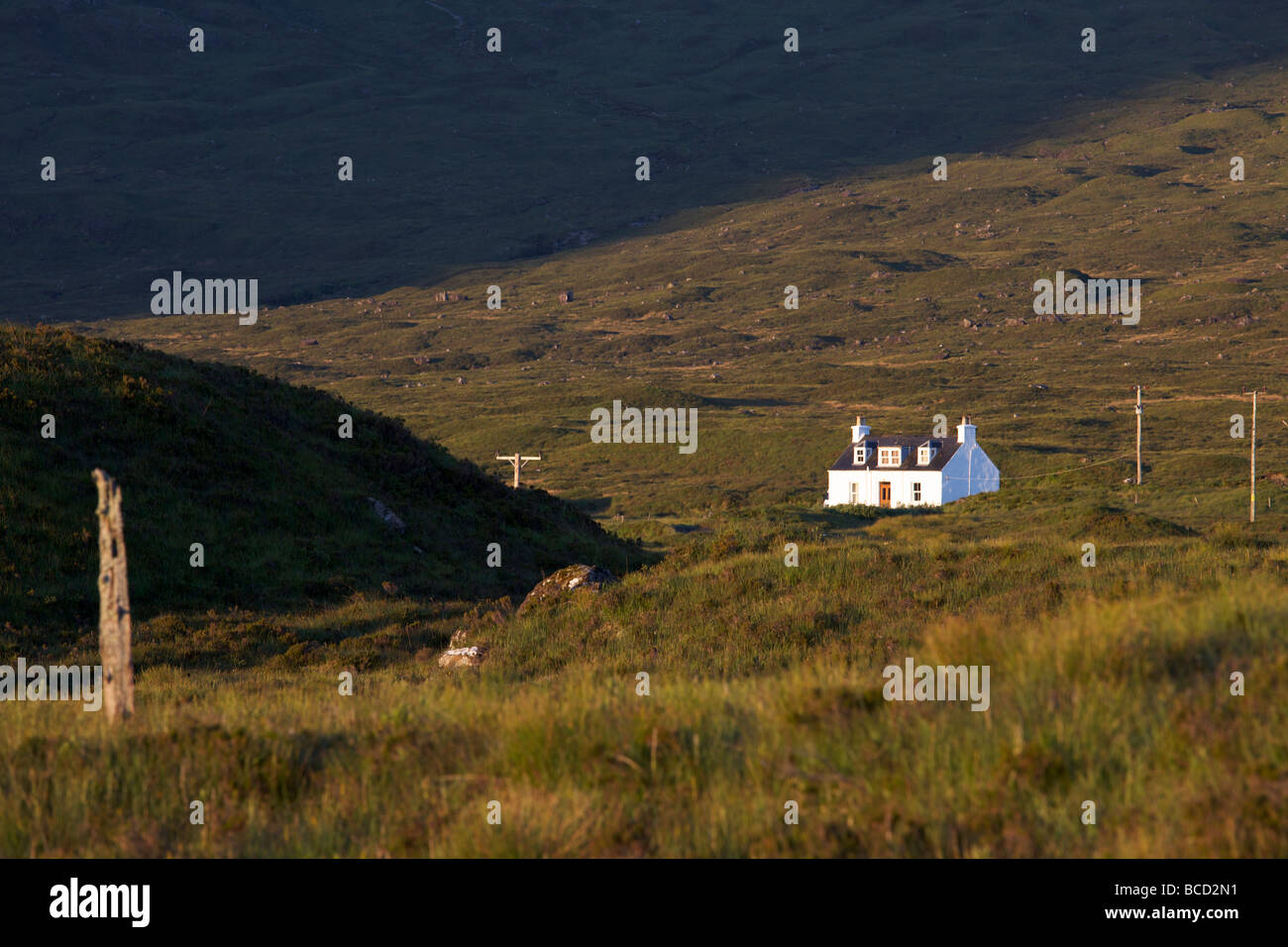 Highland cottage traditionnel sur l'île de Skye Banque D'Images