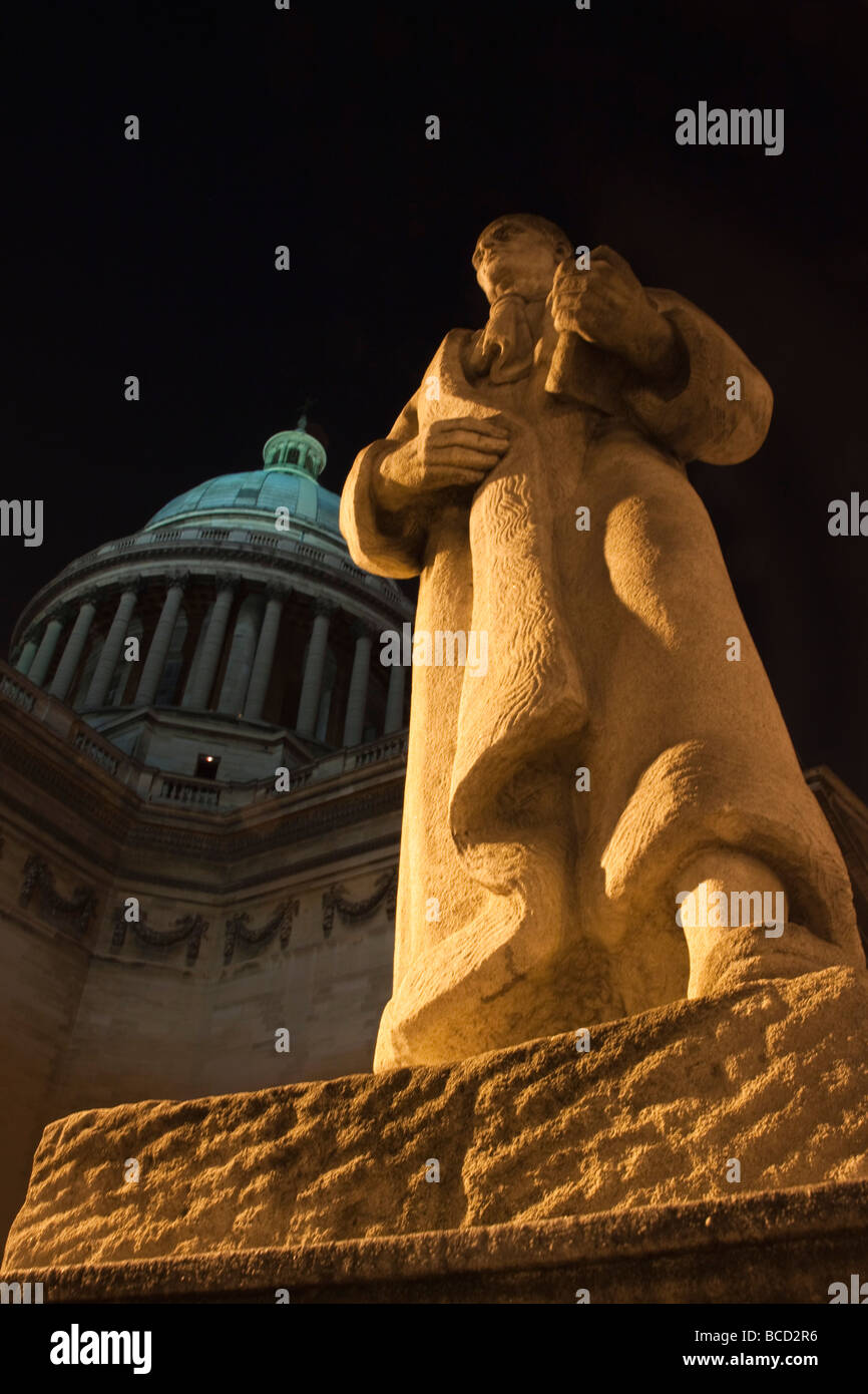 Statue de Jean Jacques Rousseau Paris France Europe Banque D'Images