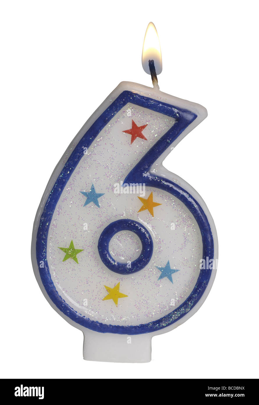 Numéro 6 anniversaire Banque D'Images