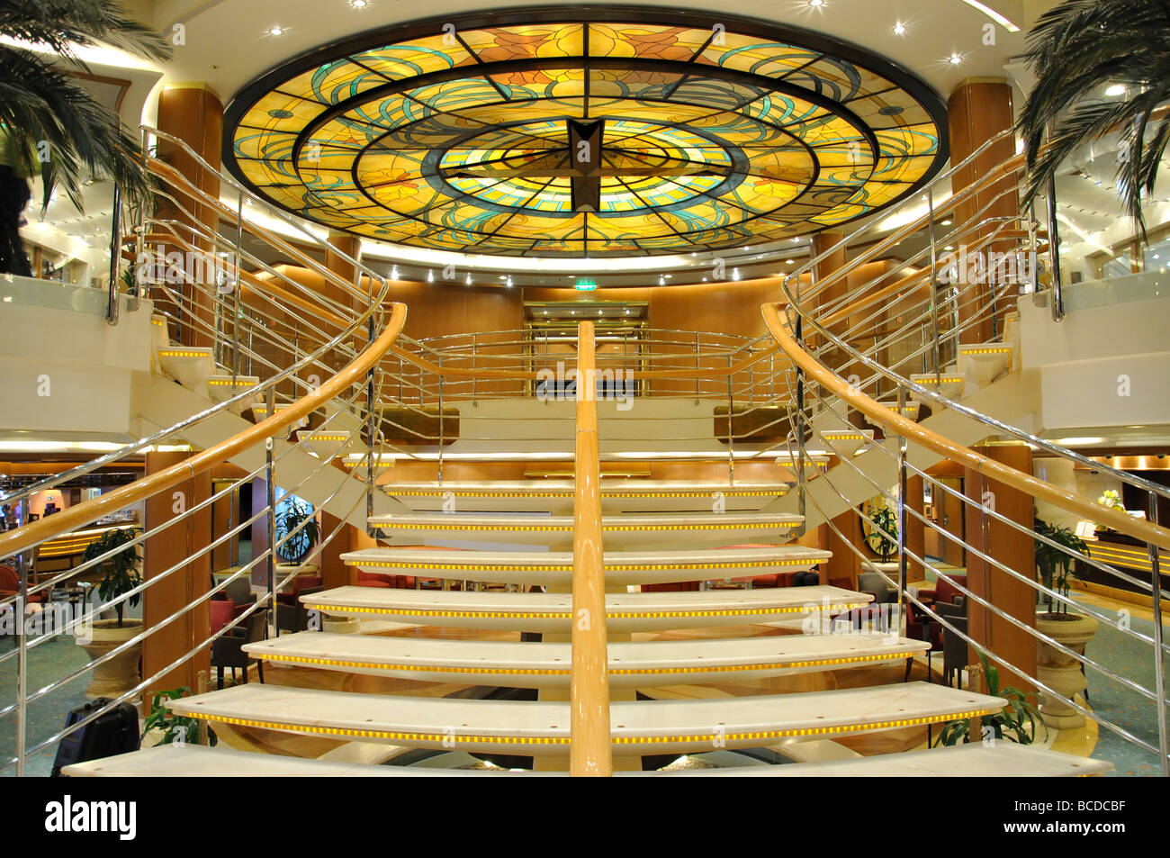 L'Atrium, P&O Oceana Cruise Ship, Stavanger, Rogaland, Banque D'Images