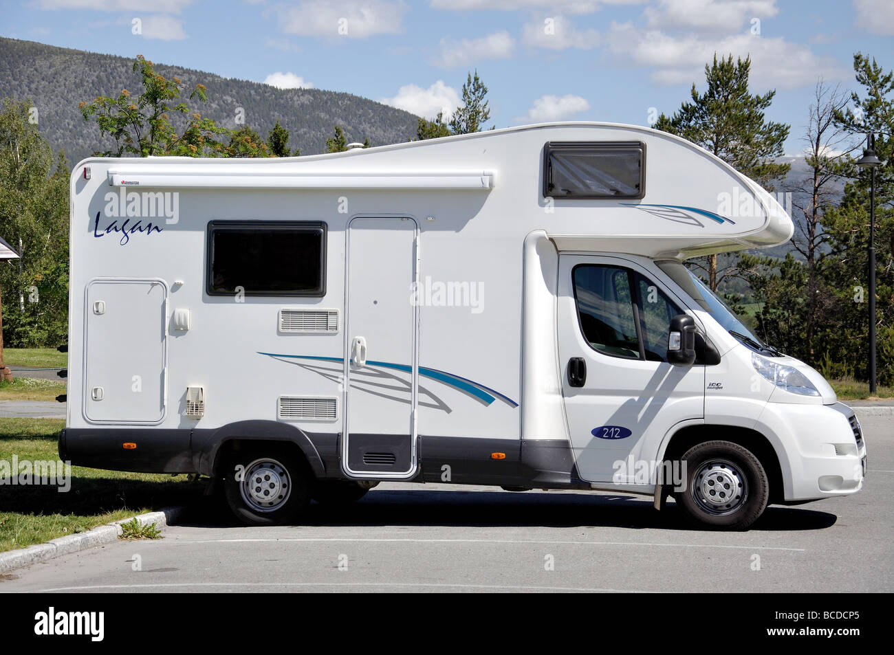 Fiat Mclouis Lagan Motorhome, LOM, LOM, Innlandet County, Norvège Banque D'Images