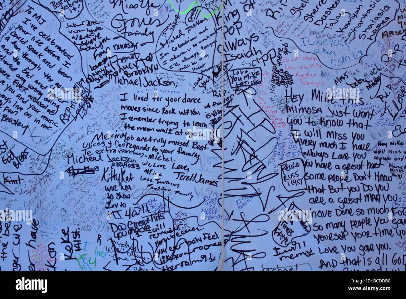 Michael Jackson Memorial Close Up. Apollo Theatre de Harlem à New York. Banque D'Images