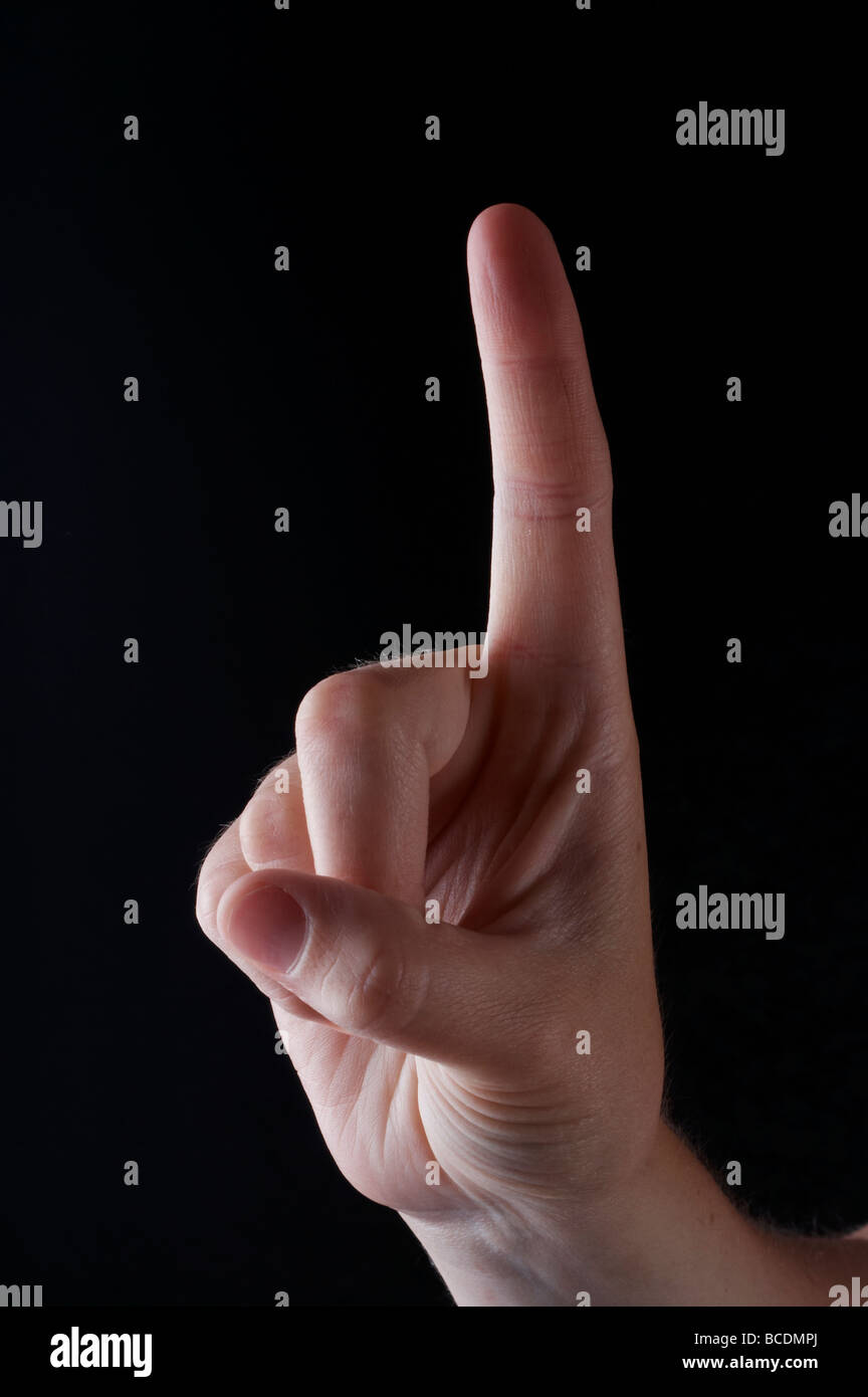 La langue des signes américaine lettre D Banque D'Images