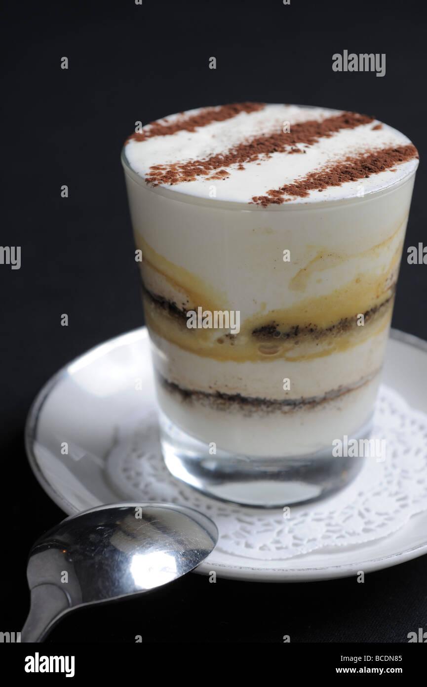 Crème dessert saveur de café Banque D'Images