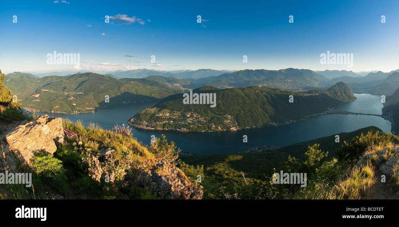Monte San Giorgio panorama tessin Suisse Banque D'Images