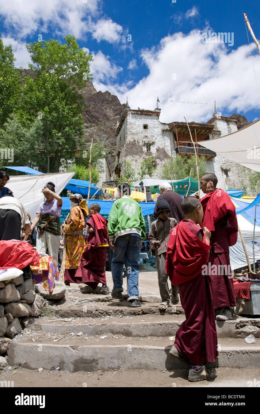 Les ladakhis. Festival Hemis Gompa. Ladakh. L'Inde Banque D'Images
