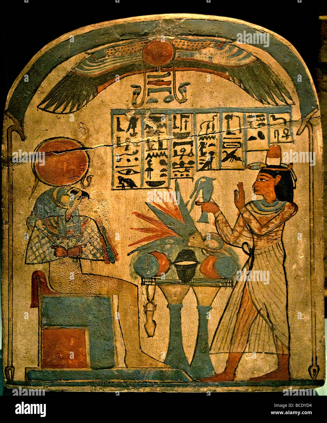 L'antiquité de l'Égypte Musée sarcophage cercueil Pharaon Art Peinture Banque D'Images
