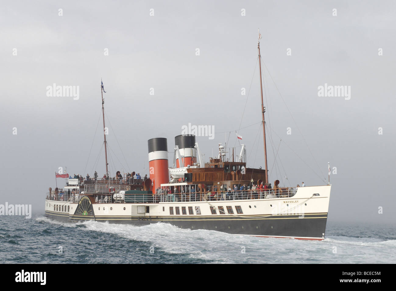 Bateau à Vapeur Waverley mer sur un bateau à passagers dernier utilisé pour transporter des passagers sur des voyages d'agrément. Utilisé tout autour de l'UK . Banque D'Images