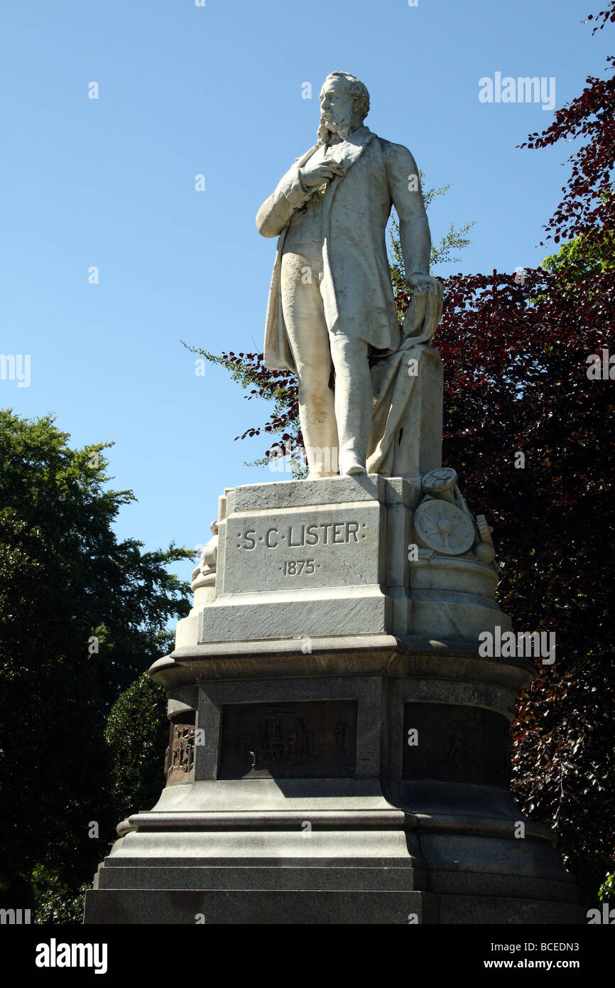 Statue de Samuel Lister . La sculpture peut être vu dans Lister Park , behid Cartwright Hall , Manningham , Bradford Banque D'Images