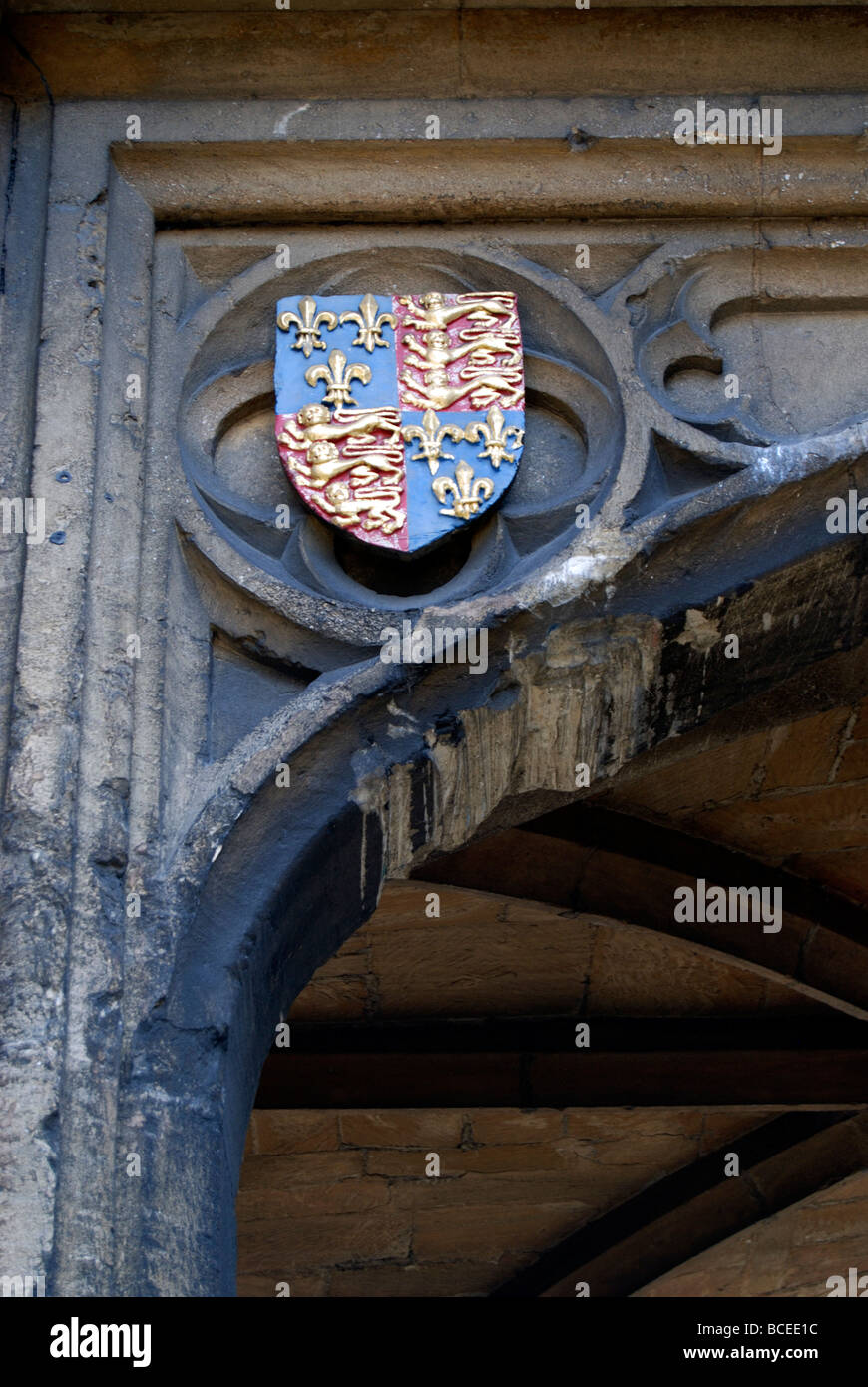 Armoiries de Plantagenet, à l'abbaye d'Abingdon Oxfordshire gate Banque D'Images