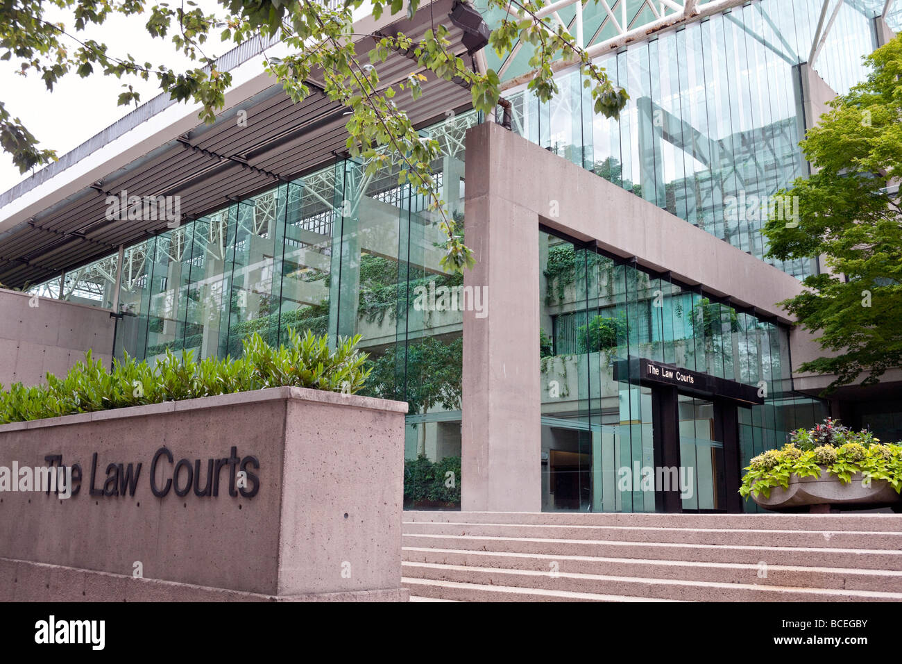 Les tribunaux de la loi provinciale, Robson Square, Vancouver, BC, Canada Banque D'Images