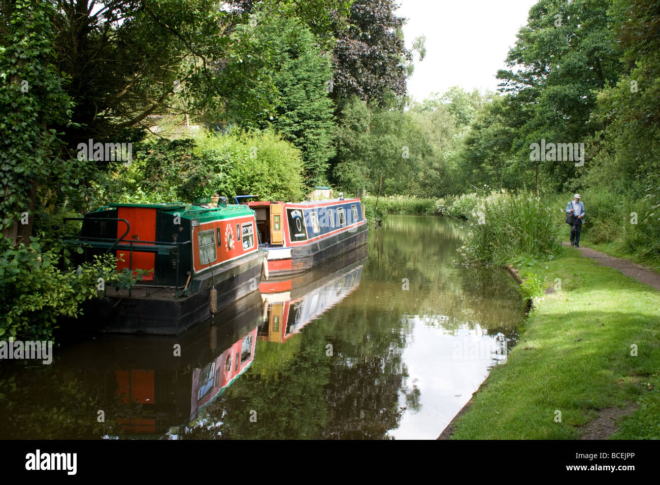 Cauldon canal à Cheddleton, Staffordshire, Angleterre Banque D'Images