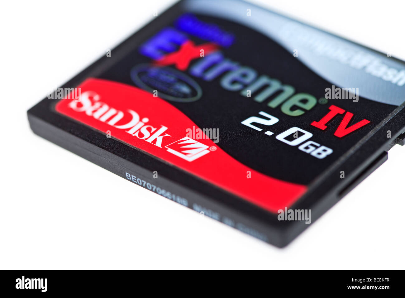 Un deux gigabyte 2go carte mémoire compact flash Sandisk fabriqué par pour les appareils reflex et les compacts Banque D'Images