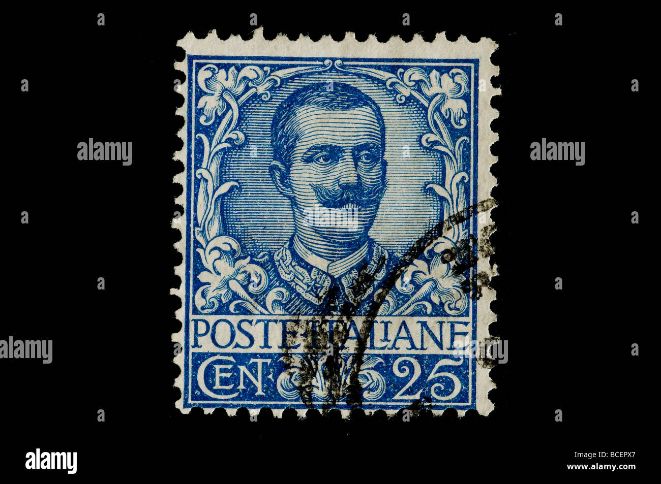 Umberto I, ancien roi d'Italie en 1902 un timbre italien Banque D'Images