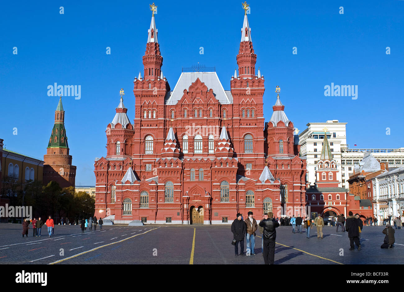 La Russie, Moscou, la Place Rouge, Musée Historique de l'État. Construit en 1883. Banque D'Images