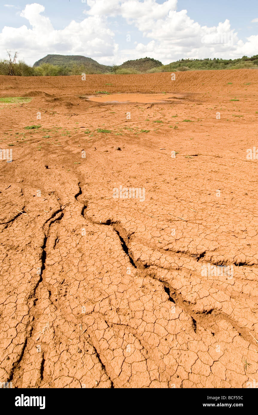 La sécheresse dans la vallée du Rift au Kenya Afrique Banque D'Images