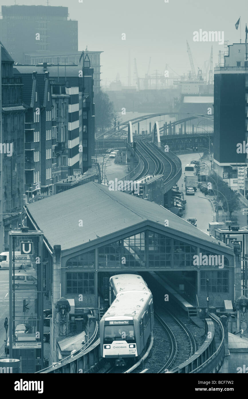 U Bahn, Hambourg, l'État de Hambourg, Allemagne Banque D'Images