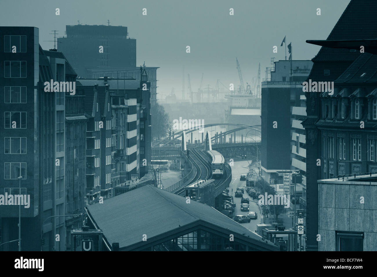 U Bahn, Hambourg, l'État de Hambourg, Allemagne Banque D'Images