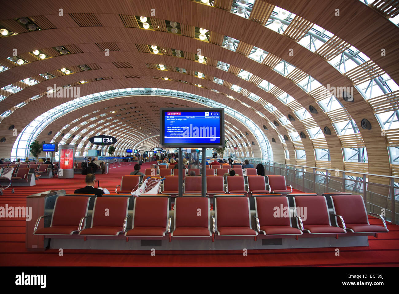 France, Paris, Charles de Gaulle, Terminal 2 Banque D'Images
