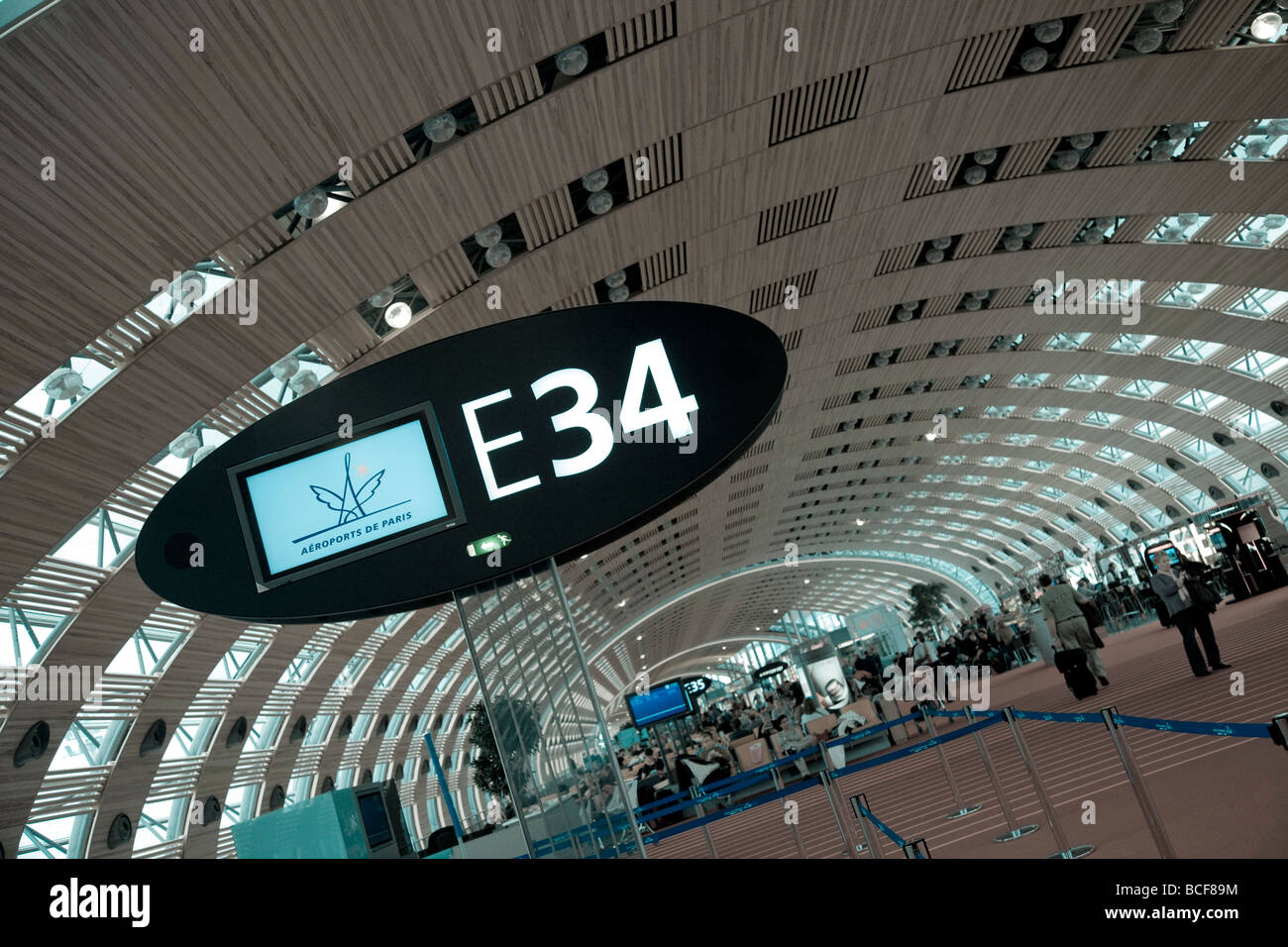 France, Paris, Charles de Gaulle, Terminal 2 Banque D'Images