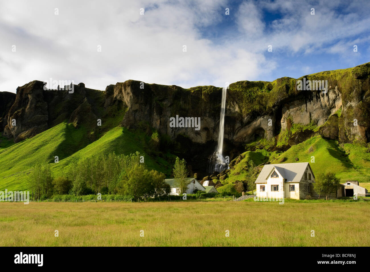 Paysage près de Vik, Côte Sud, Islande Banque D'Images