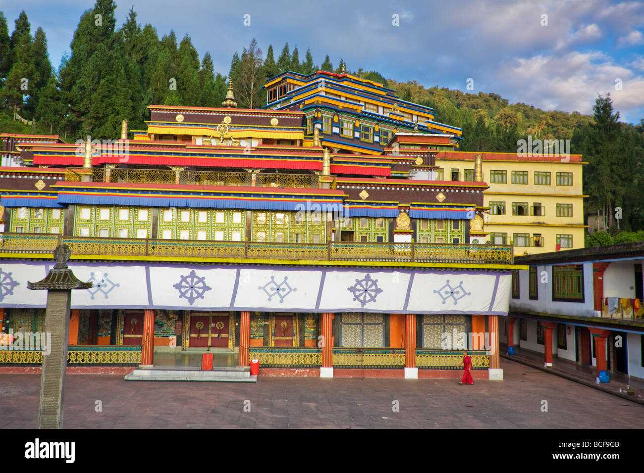 L'Inde, le Sikkim, Gangtok, Rumtek Gompa, monastère principal complexe Banque D'Images