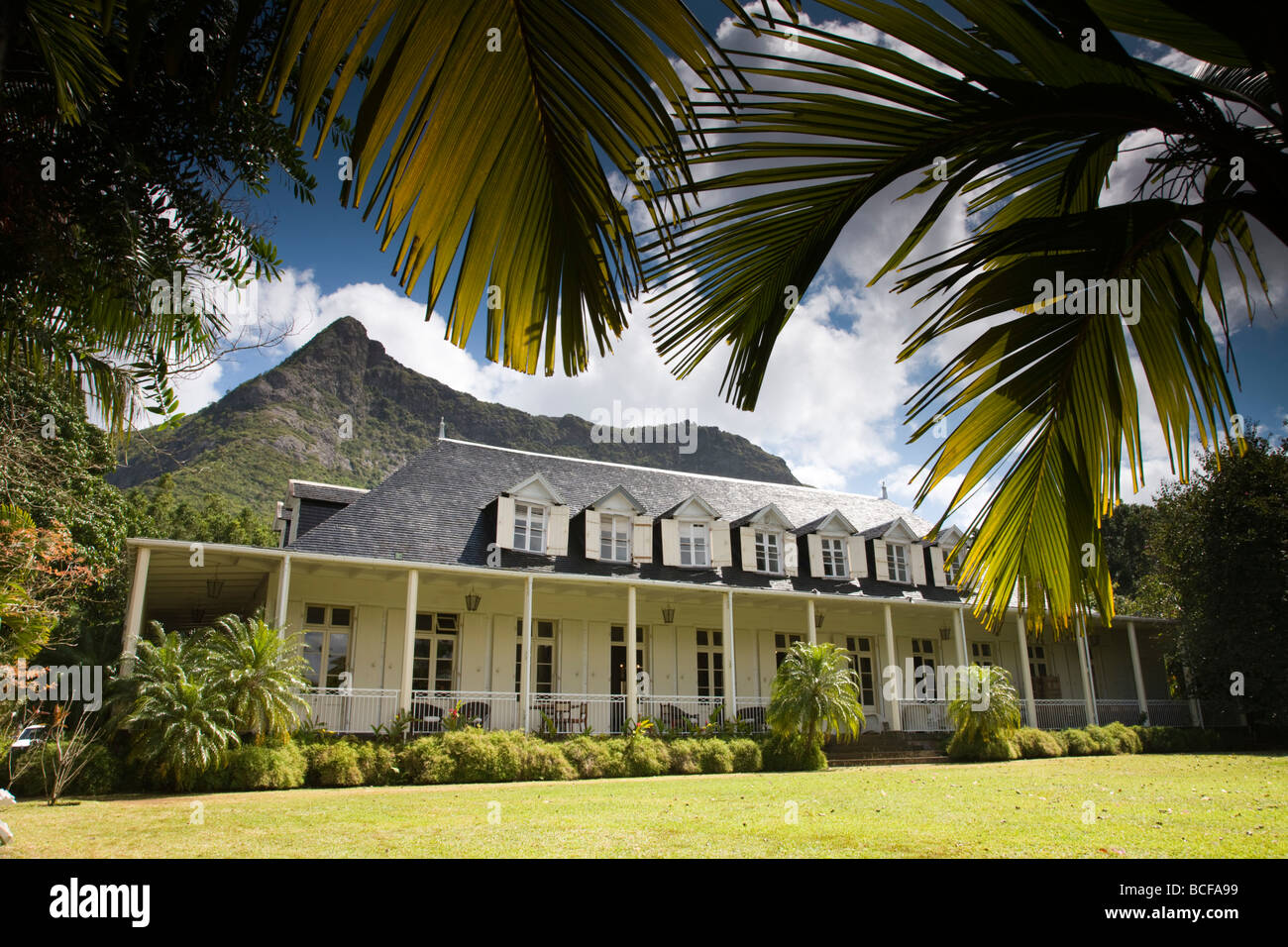 L'Ile Maurice, le Centre de l'Ile Maurice, Eureka Creole manoir construit dans les années 1830, extérieur Banque D'Images